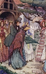 ギャスケル夫人によるクランフォードのイラスト 作： Mary V. Wheelhouse
